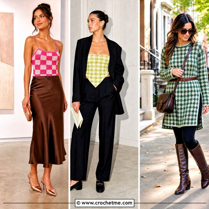 30 Gingham Crochet Top Outfit Ideas for Charming Summer Style