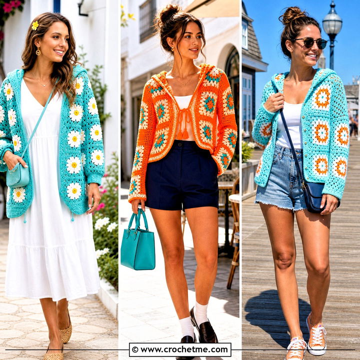 30 Granny Square Cardigan With Hood Outfit Ideas for Cozy Fall