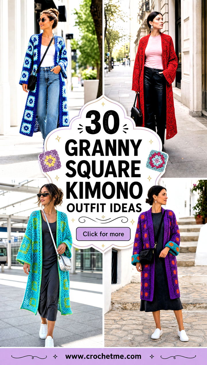 30 granny square kimono outfit ideas - 30 granny square kimono outfit ideas