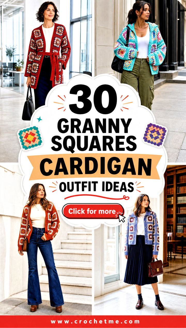 30 granny squares cardigan outfit ideas - 30 granny squares cardigan outfit ideas