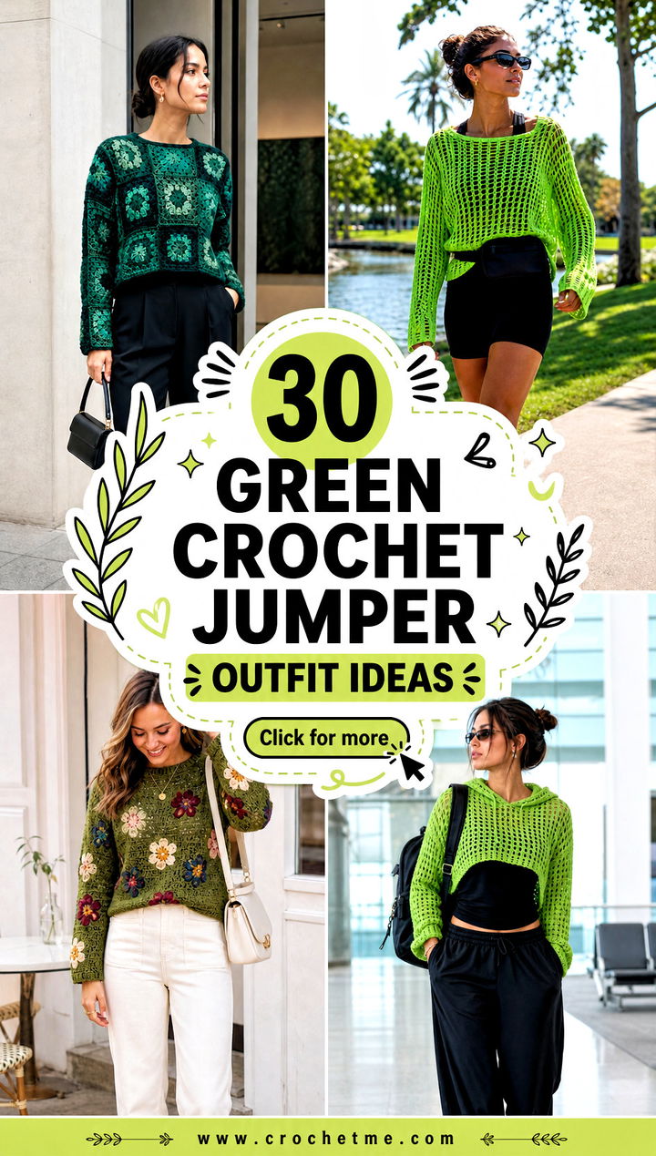 30 green crochet jumper outfit ideas - 30 green crochet jumper outfit ideas