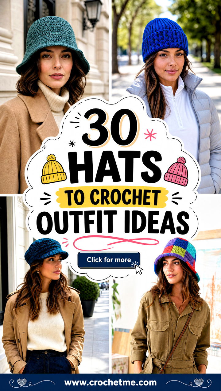 30 hats to crochet outfit ideas - 30 hats to crochet outfit ideas