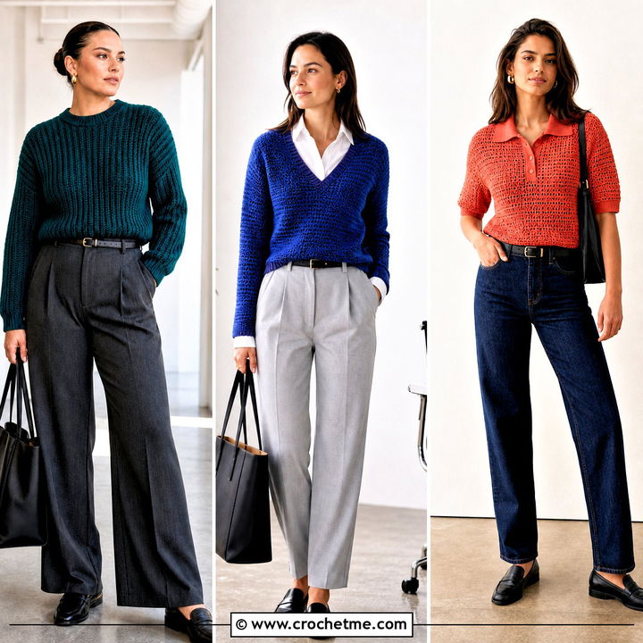 30 Knit Look Crochet Sweater Outfit Ideas for Cozy Days