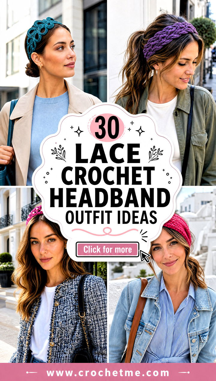 30 lace crochet headband outfit ideas - 30 lace crochet headband outfit ideas