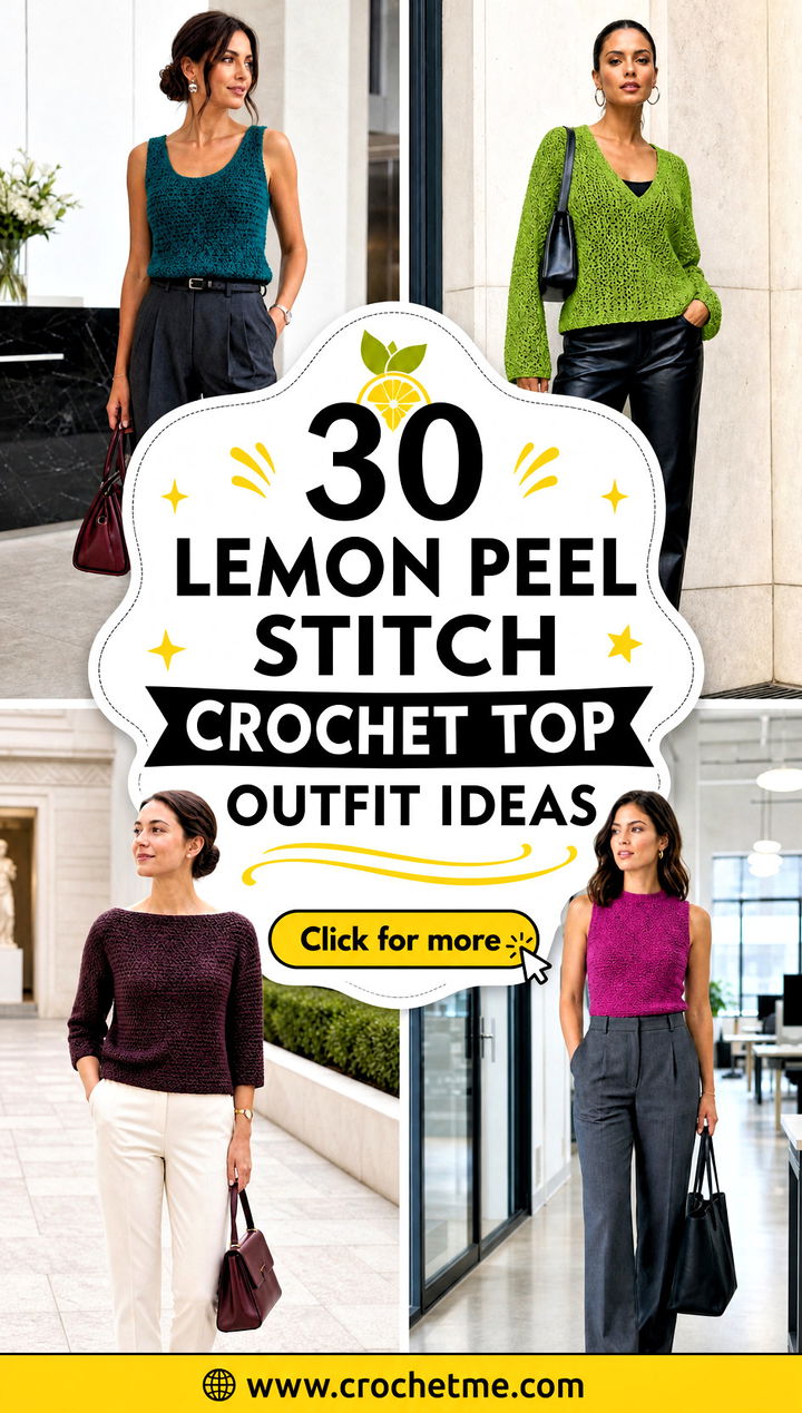 30 lemon peel stitch crochet top outfit ideas - 30 lemon peel stitch crochet top outfit ideas