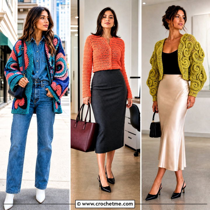 30 lightly toasted crochet cardigan outfit ideas