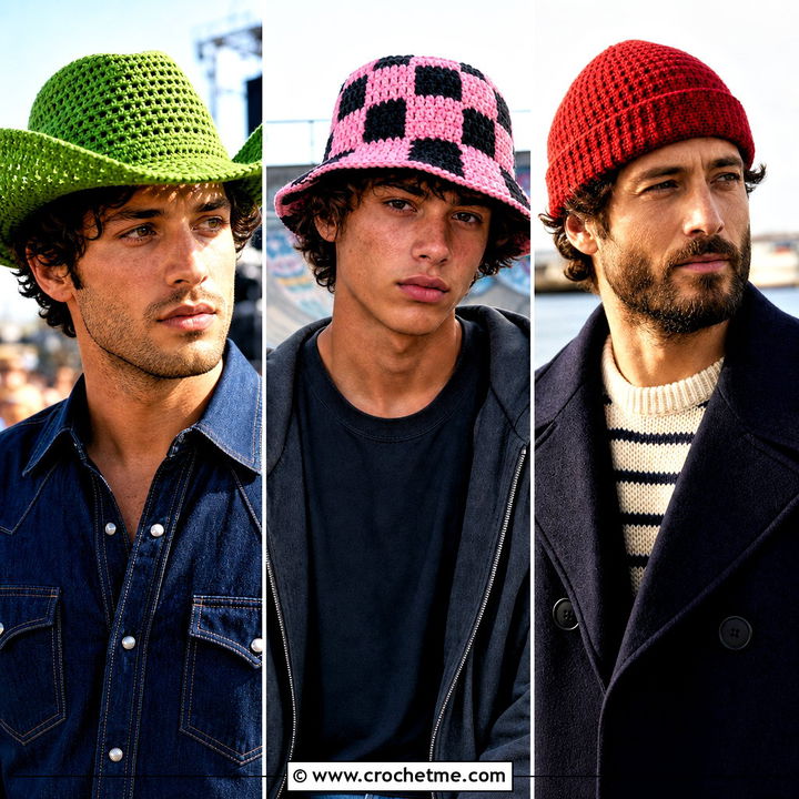 30 Male Crochet Hat Outfit Ideas for Modern Everyday Style