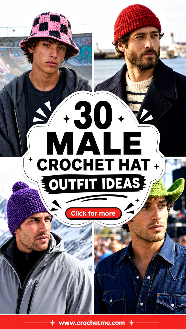 30 male crochet hat outfit ideas - 30 male crochet hat outfit ideas