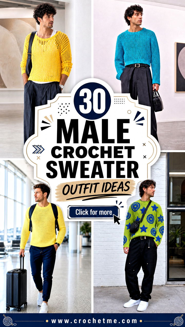 30 male crochet sweater outfit ideas - 30 male crochet sweater outfit ideas