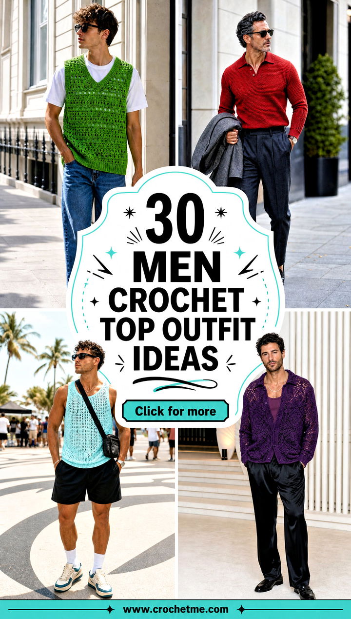 30 men crochet top outfit ideas - 30 men crochet top outfit ideas