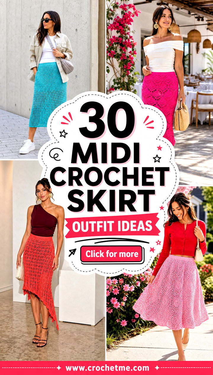 30 midi crochet skirt outfit ideas - 30 midi crochet skirt outfit ideas