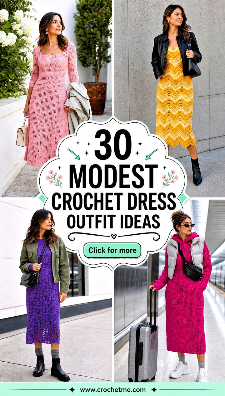 30 modest crochet dress outfit ideas - 30 modest crochet dress outfit ideas