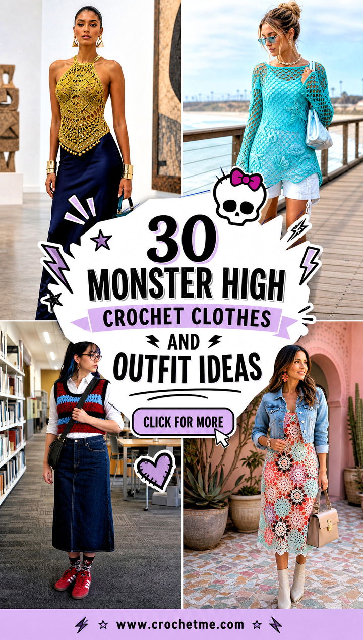 30 monster high crochet clothes and outfit ideas - 30 monster high crochet clothes and outfit ideas