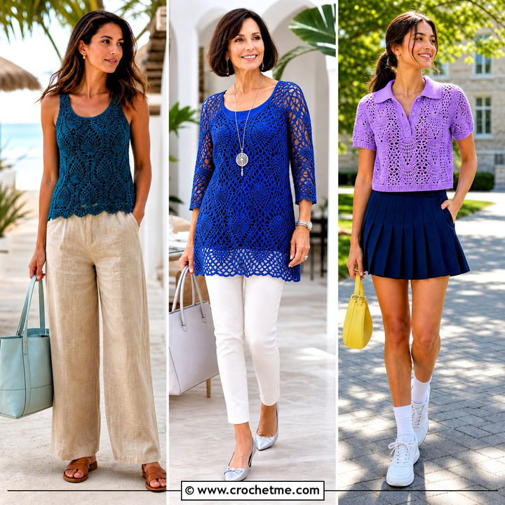 30 Pineapple Crochet Top Outfit Ideas for a Tropical Look