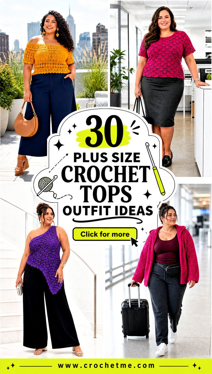 30 plus size crochet tops outfit ideas - 30 plus size crochet tops outfit ideas