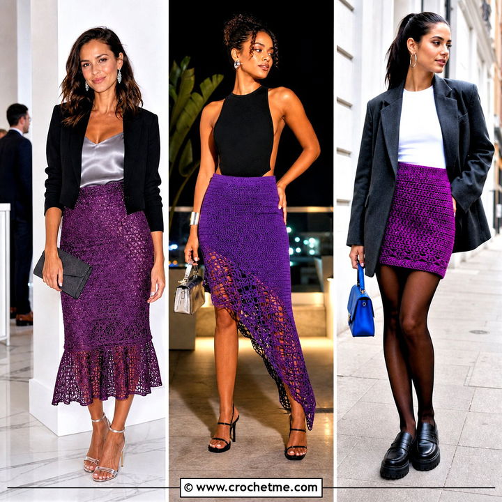 30 Purple Crochet Skirt Outfit Ideas for Bold Summer Style