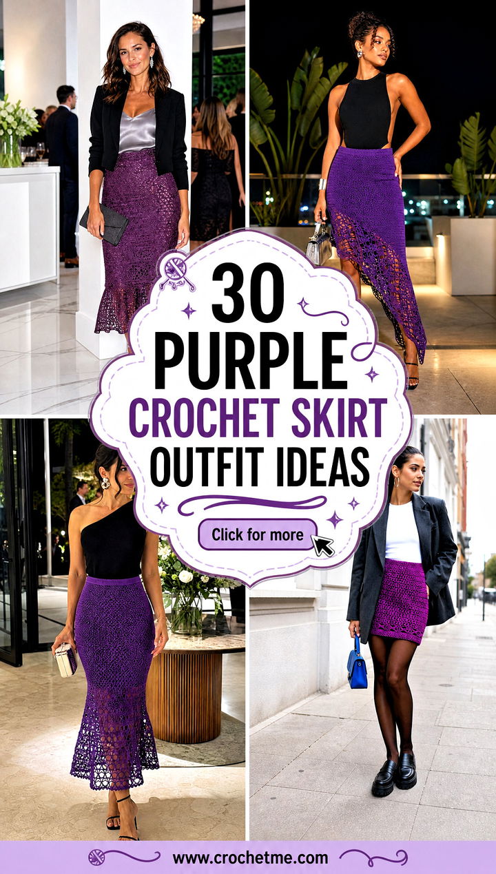 30 purple crochet skirt outfit ideas - 30 purple crochet skirt outfit ideas