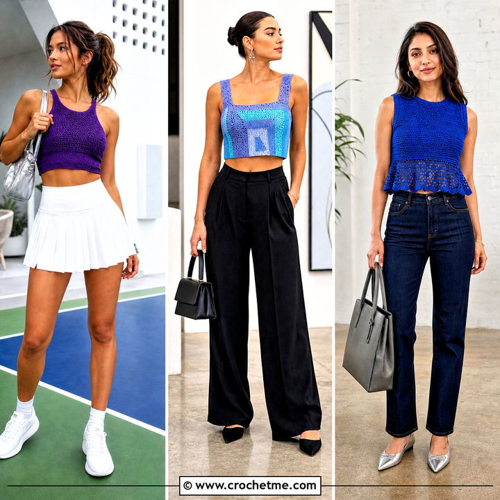 30 Simple Crochet Crop Top Outfit Ideas for Summer Style