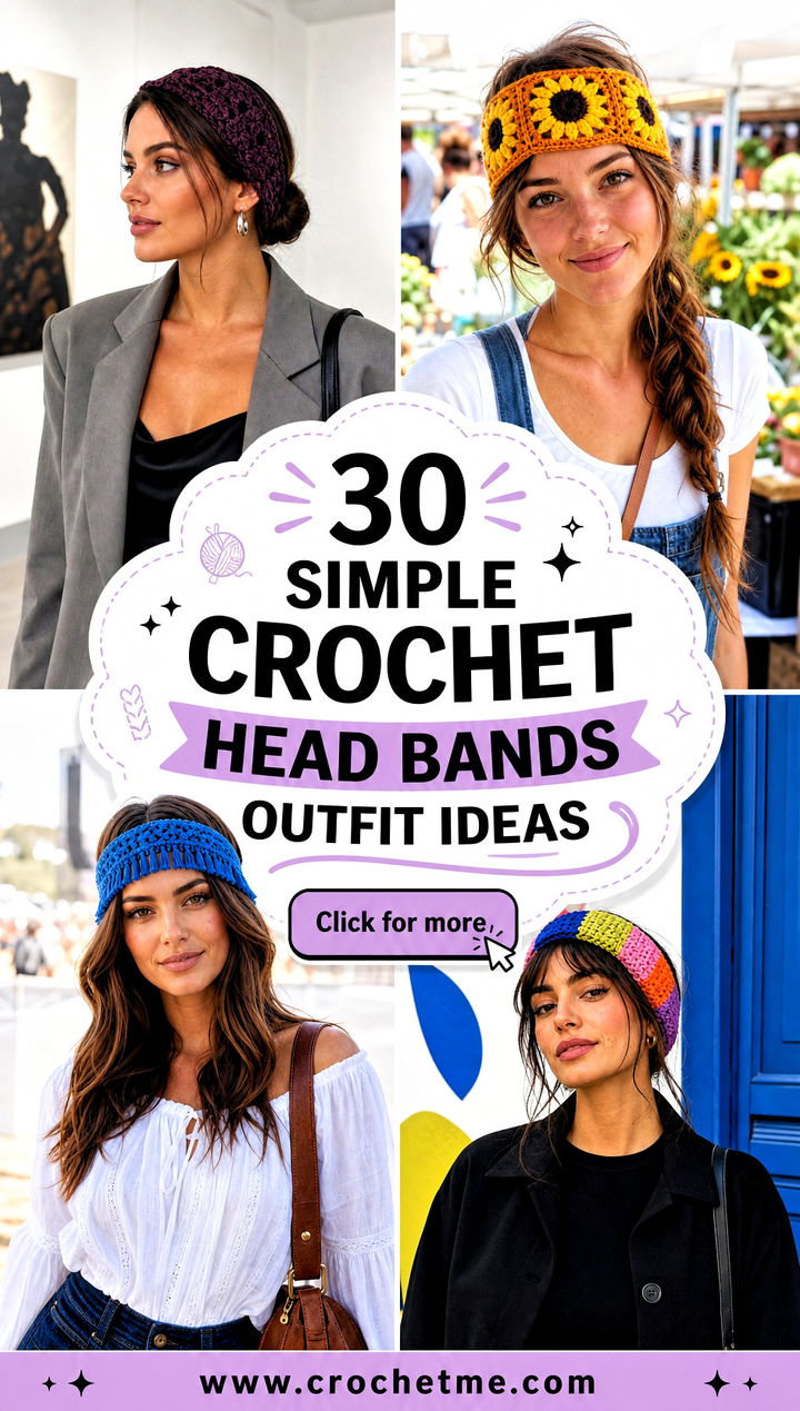30 simple crochet head bands outfit ideas - 30 simple crochet head bands outfit ideas