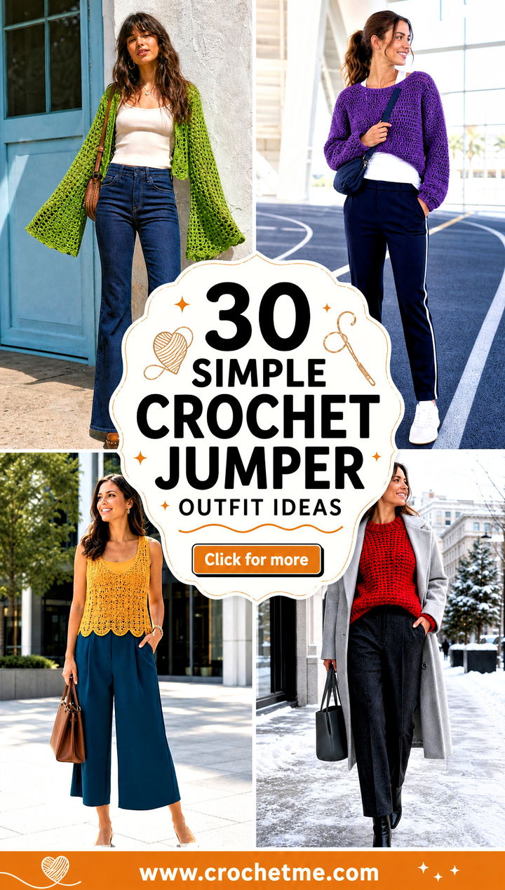 30 simple crochet jumper outfit ideas - 30 simple crochet jumper outfit ideas
