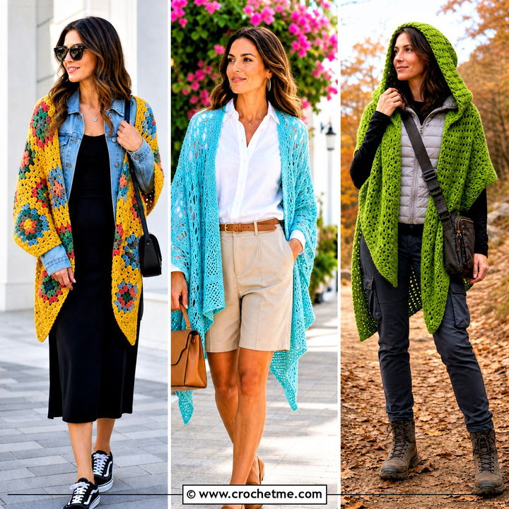 30 Simple Crochet Shawls and Wraps Outfit Ideas for Fall