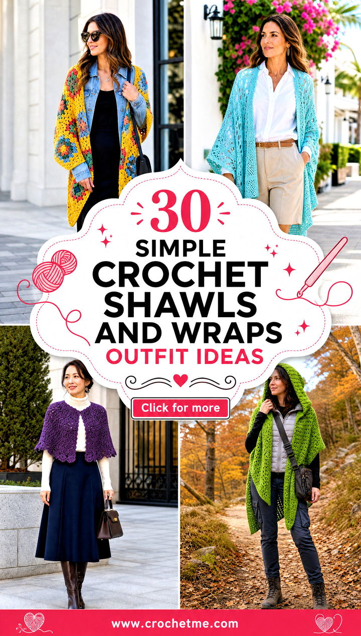 30 simple crochet shawls and wraps outfit ideas - 30 simple crochet shawls and wraps outfit ideas