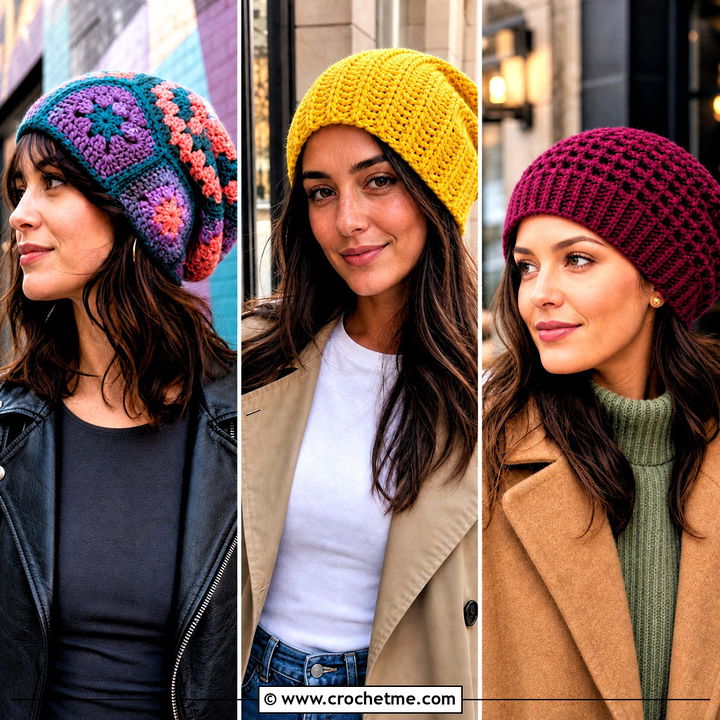 30 Slouch Crochet Hat Outfit Ideas for Casual Weekend Style