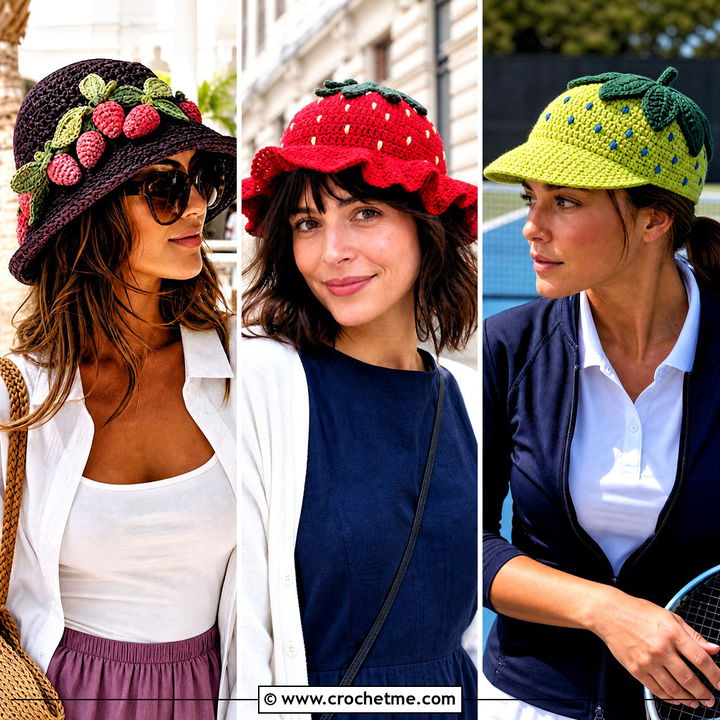 30 Strawberry Crochet Hat Outfit Ideas for Sweet Playful Looks