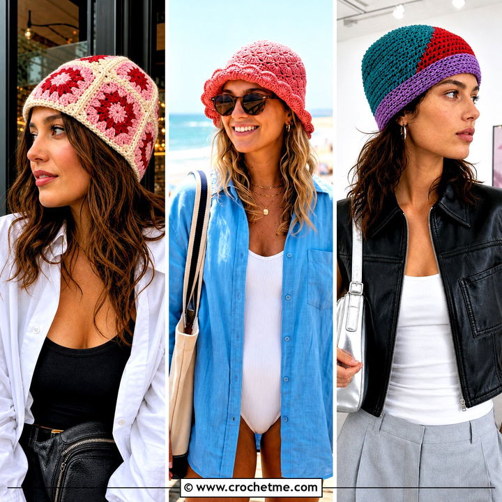 30 Summer Crochet Beanie Outfit Ideas for Breezy Street Style