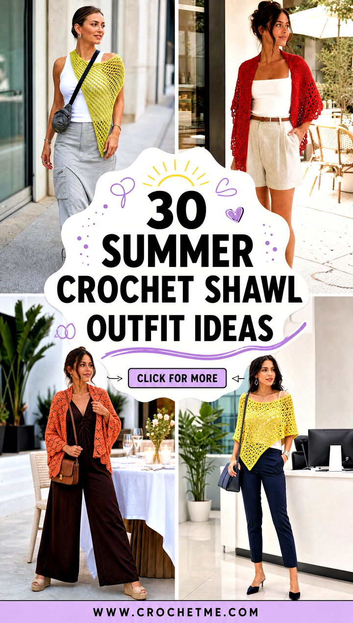 30 summer crochet shawl outfit ideas - 30 summer crochet shawl outfit ideas