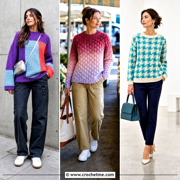 30 Tunisian Crochet Jumper Outfit Ideas for Modern Layering