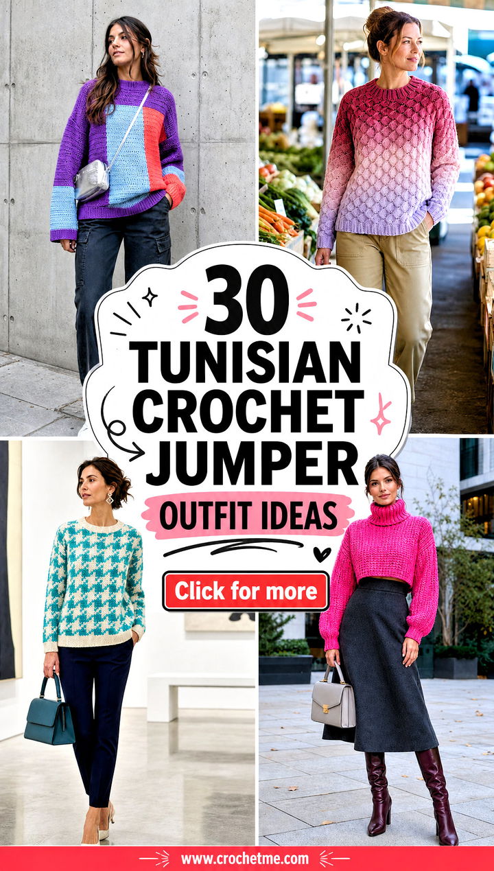 30 tunisian crochet jumper outfit ideas - 30 tunisian crochet jumper outfit ideas