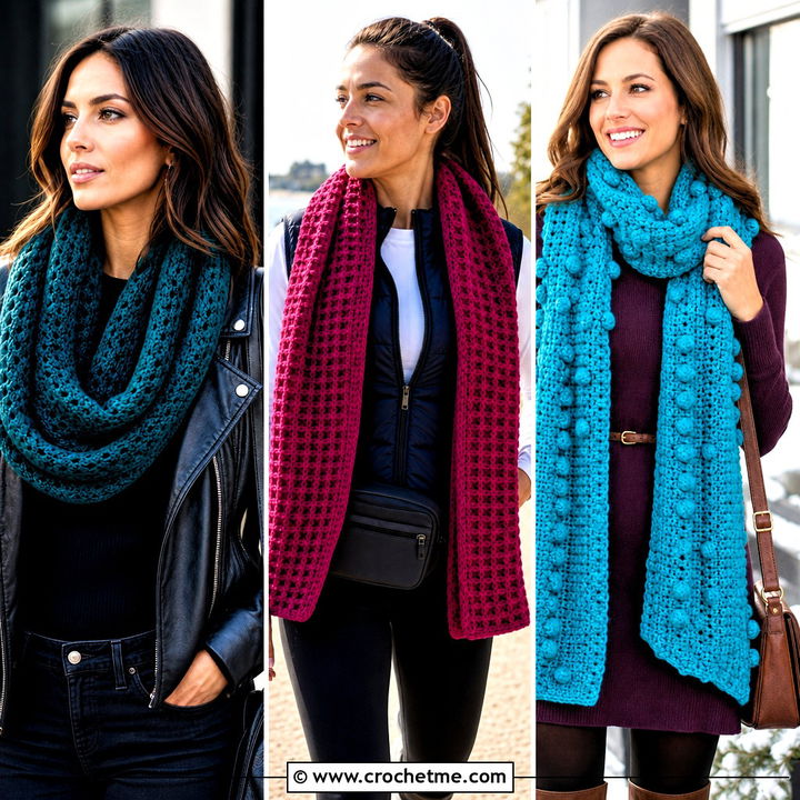 30 Unique Crochet Scarf Outfit Ideas for Cozy Winter Style