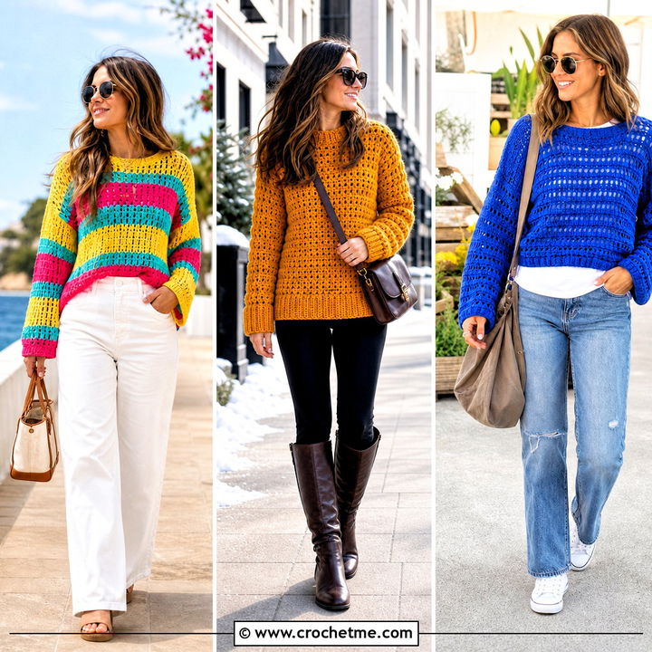 30 Unique Crochet Sweater Outfit Ideas for Standout Style