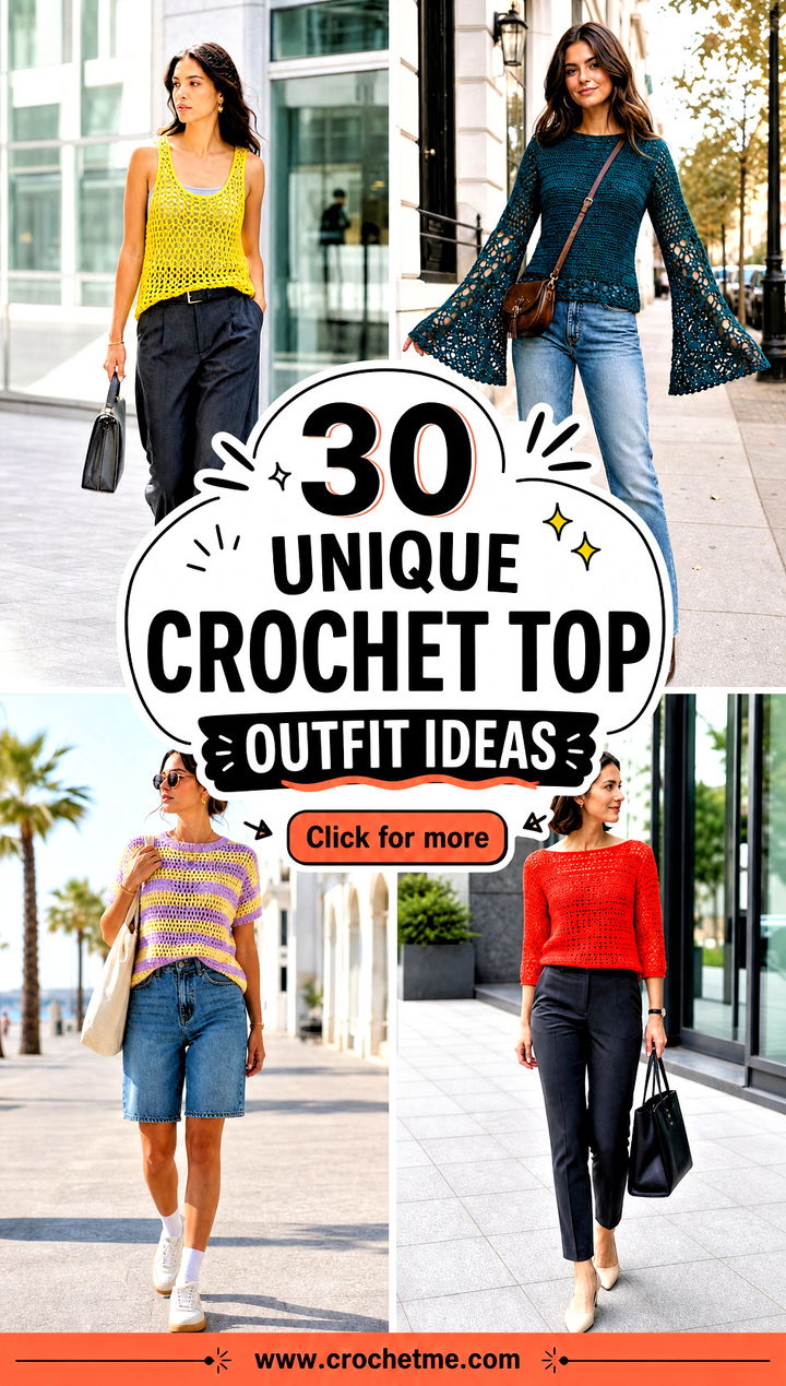 30 unique crochet top outfit ideas - 30 unique crochet top outfit ideas