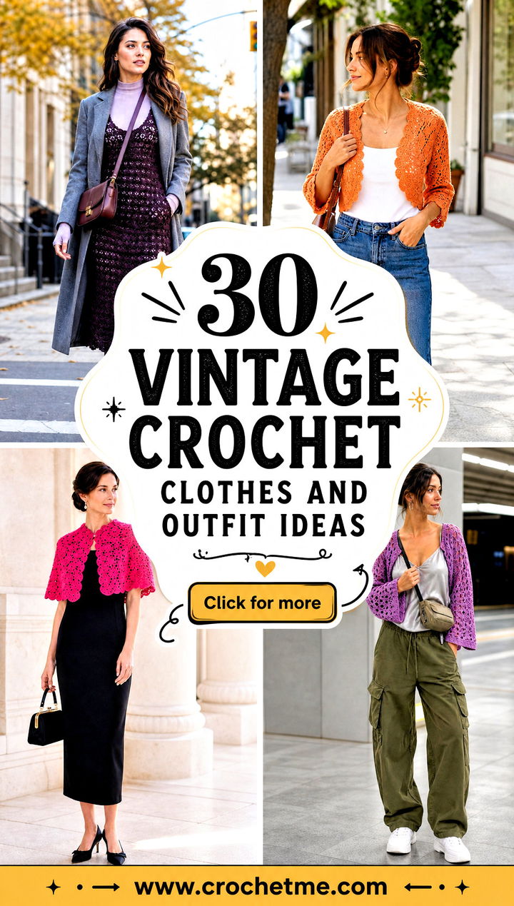 30 vintage crochet clothes and outfit ideas - 30 vintage crochet clothes and outfit ideas