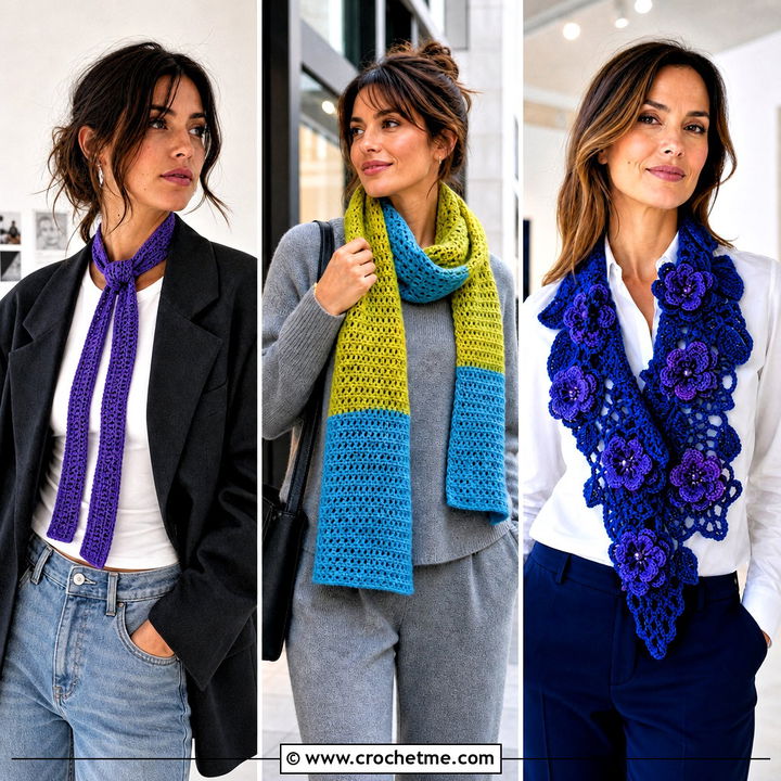 30 wanderlust crochet scarf outfit ideas