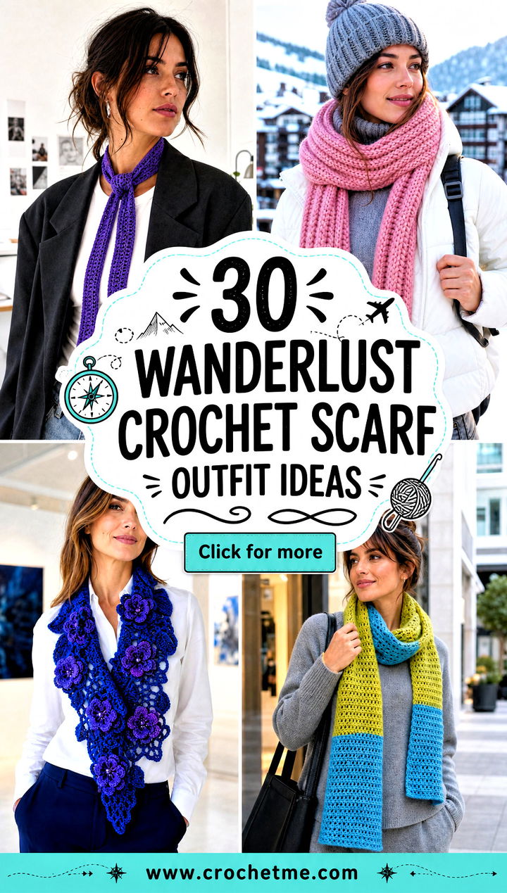 30 wanderlust crochet scarf outfit ideas - 30 wanderlust crochet scarf outfit ideas