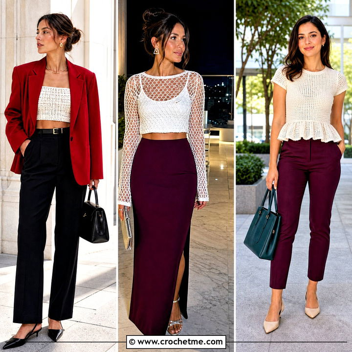 30 White Crochet Crop Top Outfit Ideas for Summer Style