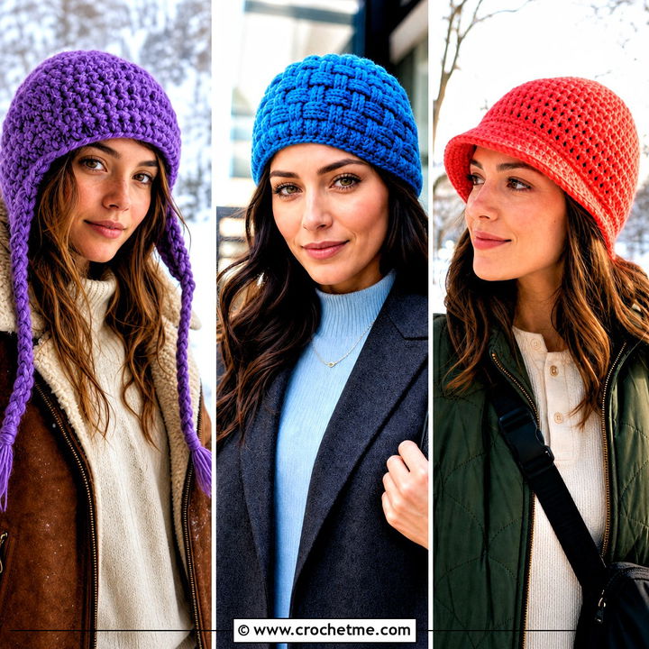 30 Winter Crochet Beanie Outfit Ideas for Cozy Cold Days