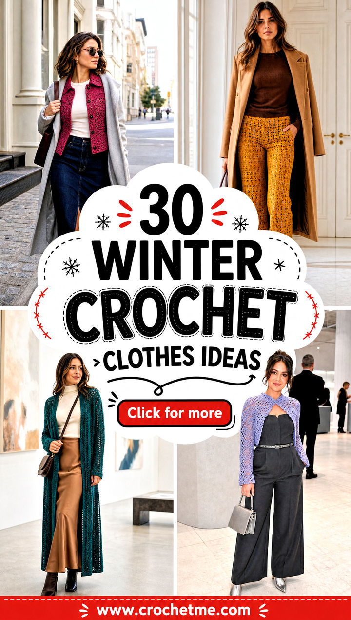 30 winter crochet clothes ideas - 30 winter crochet clothes ideas