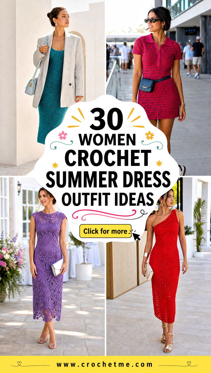30 women crochet summer dress outfit ideas - 30 women crochet summer dress outfit ideas