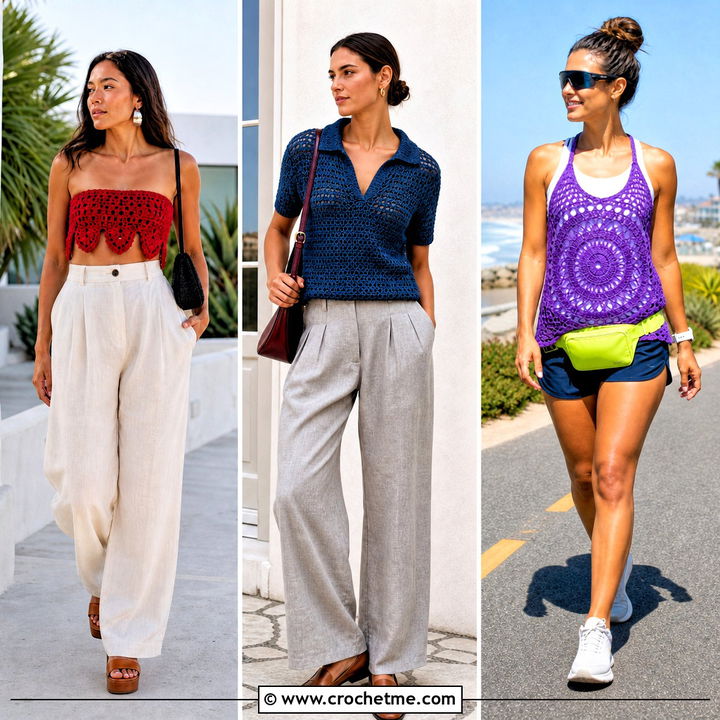 35 Beach Crochet Top Outfit Ideas for Breezy Vacation Style