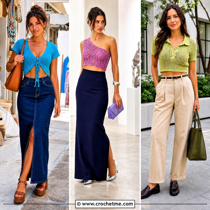 35 Belly Crochet Top Outfit Ideas for Chic Summer Looks