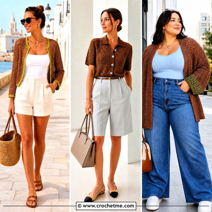35 Brown Crochet Cardigan Outfit Ideas for Cozy Layering