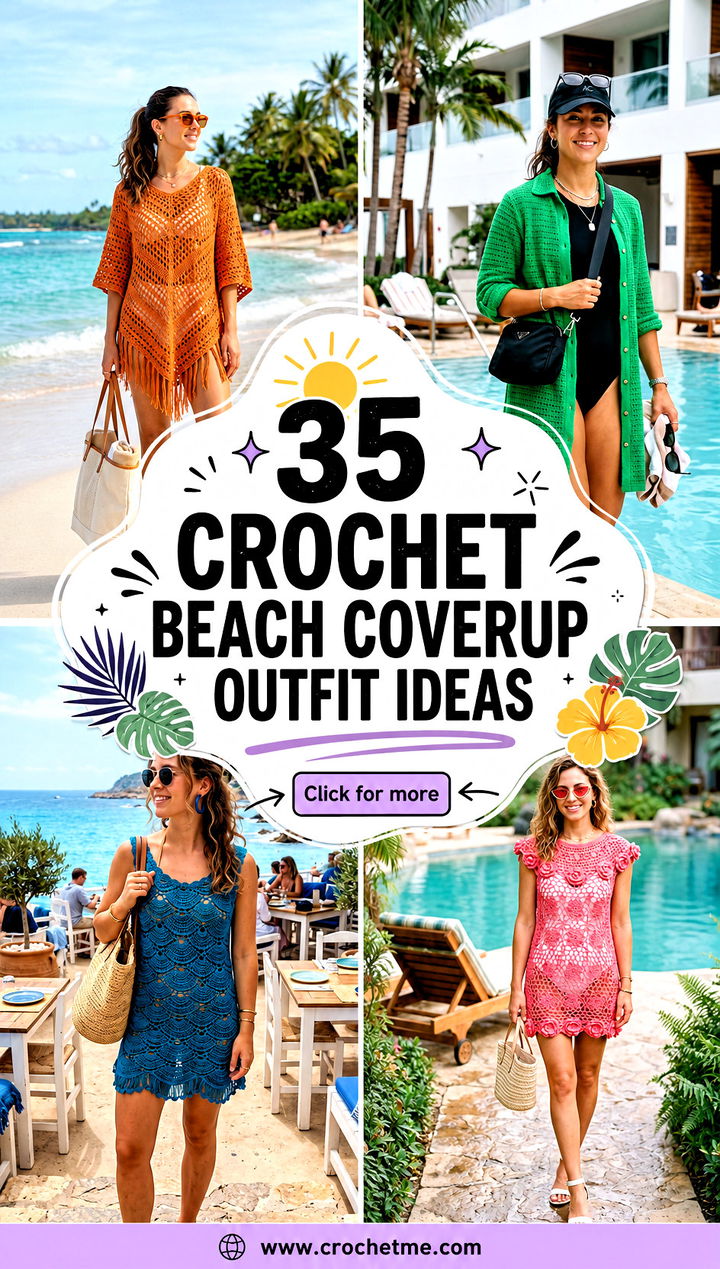 35 Crochet Beach Coverup outfit ideas - 35 Crochet Beach Coverup outfit ideas
