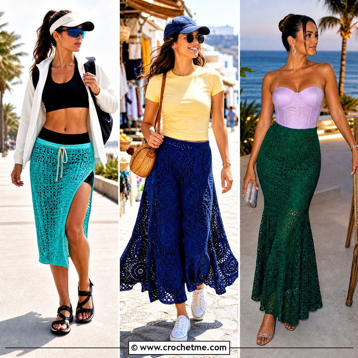 35 Crochet Beach Skirt Outfit Ideas for Chic Vacation Looks