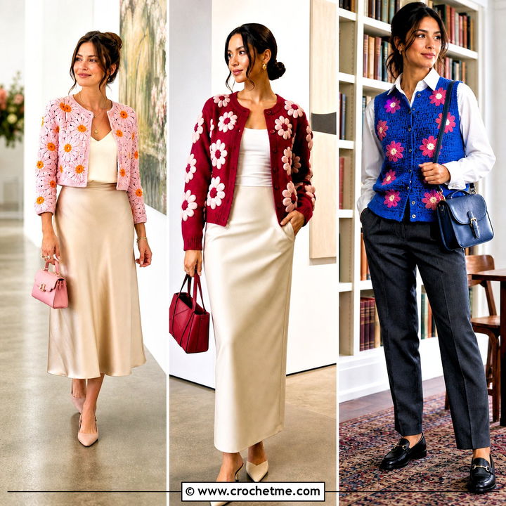 35 Crochet Daisy Cardigan Outfit Ideas for Cozy Spring Style