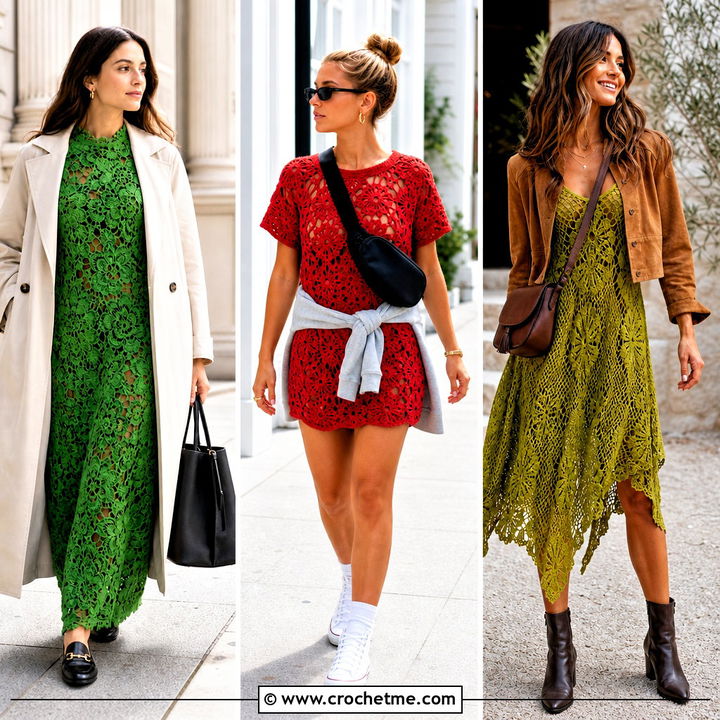 35 Crochet Flower Dress Outfit Ideas for Romantic Events