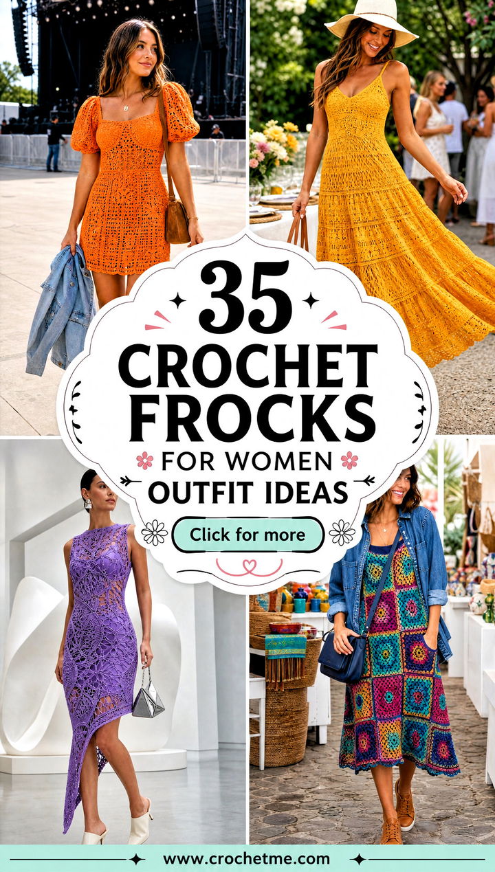 35 Crochet Frocks For Women outfit ideas - 35 Crochet Frocks For Women outfit ideas